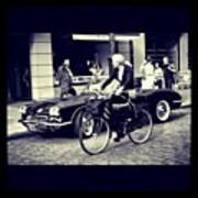 Vintage Car! #vintage_car #bicycle Poster