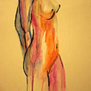 Watercolor Nude Poster