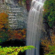 Waterfall Blessings Poster
