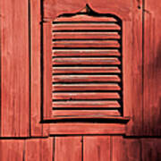 Weathered Red Barn Shutter Of New Jersey Poster