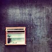 Window #wall #black #window #red #glass Poster