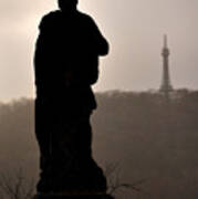 Statue And Petrin Tower Poster