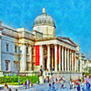The National Gallery And St Martin In The Fields Church Poster