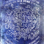 1919 Astrology Patent Blue Poster