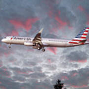 American Airlines Airbus A321 #1 Poster