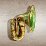 Antique Brass Car Horn #1 Poster