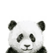 Baby Panda Watercolor #2 Poster