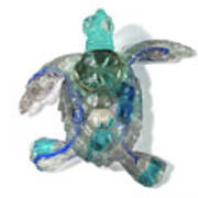 Baby Sea Turtle From The Feral Plastic Series By Adam Long Sculp #1 Poster