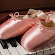 Ballet Shoes On Piano Keys #2 Poster