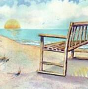 Beach Bench Poster