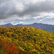 Blue Ridge Mountains In Autumn Color #1 Poster