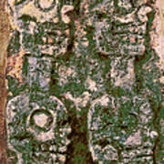 Chichen Itza Mayan Art - Four Skulls #1 Poster
