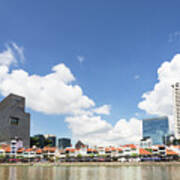 Clark Quay In Singapore On A Sunny Day Along The River.  #1 Poster