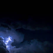 Cloud Thunder Strike And Lightning At Night #1 Poster