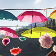 Colored Umbrellas # Ii Poster