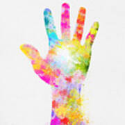 Colorful Painting Of Hand #1 Poster
