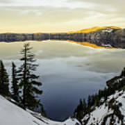Crater Lake Winterscape #1 Poster