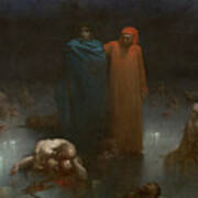 Dante And Virgil In The Ninth Circle Of Hell #1 Poster