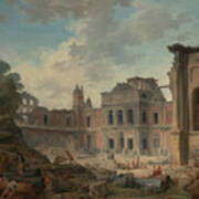 Demolition Of The Chateau Of Meudon Poster
