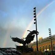 Double Rainbow Over Old Town Square #1 Poster