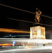 Drake's Statue Traffic Trails Iv #1 Poster
