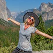 Enjoying Tunnerl View Yosemite #1 Poster