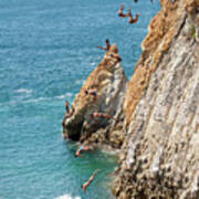Famous Cliff Diver Of Acapulco Mexico #1 Poster