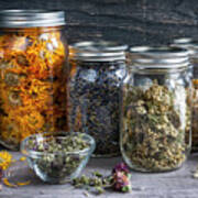 Herbs In Jars 1 Poster