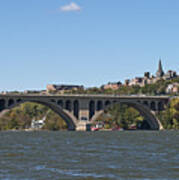 Key Bridge Over The Potomac River #1 Poster