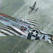 P-51 Mustang -- Man O' War - Painterly Poster