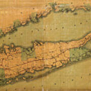 Map Of Long Island 1888 #1 Poster