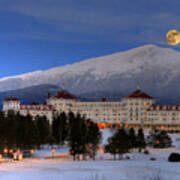 Moonrise Over The Mount Washington Hotel #1 Poster