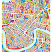 New Orleans Street Map Poster