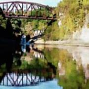 Old Railway Bridge Over The Winooski River #1 Poster