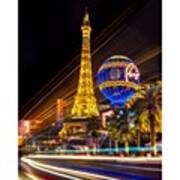 Paris Las Vegas Strip Light Show - #1 Poster