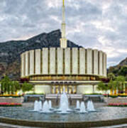 Provo Utah Temple Panorama #2 Poster