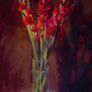 Red Gladiolus #2 Poster