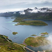 Selfjord And Torsfjord From Volandstinden #1 Poster