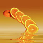 Slices Orange Citrus Fruit #1 Poster