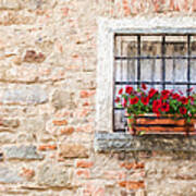 Stone Window Of Cortona Poster