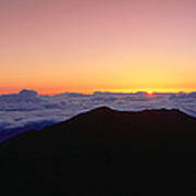 Sunrise Over Haleakala Volcano Summit #1 Poster