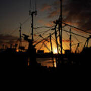 Sunset Over Sutton Harbour Plymouth #1 Poster