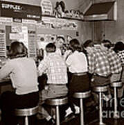Teens At A Diner, C. 1950s #1 Poster