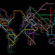 World Metro Map #2 Poster