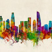 Los Angeles California Skyline #11 Poster