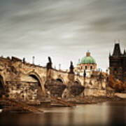 Prague Skyline And Bridge  #11 Poster