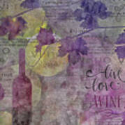 11025 Live Love Wine Poster