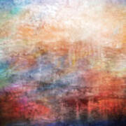 15b Abstract Sunrise Digital Landscape Painting Poster