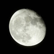 17 Day Old Waning Gibbous 95 Per Cent Visible Moon Poster