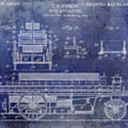 1905 Fire Apparatus Blue Poster